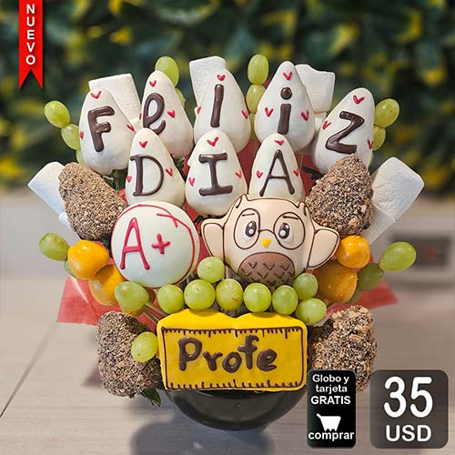 arreglo frutal dia del maestro