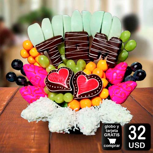 arreglo frutal Balance para demostrar amor