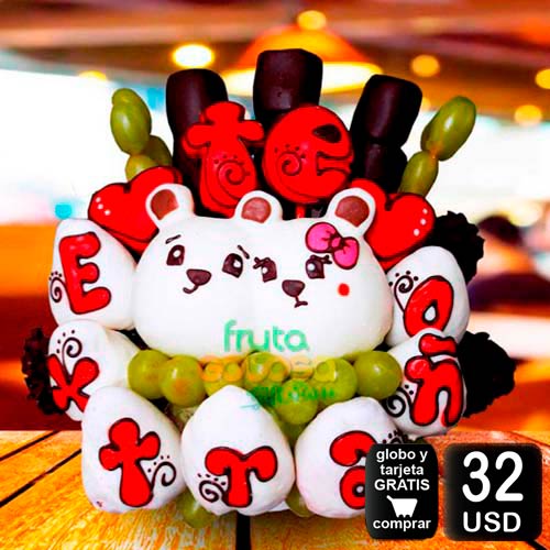 arreglo frutal cariño para demostrar amor