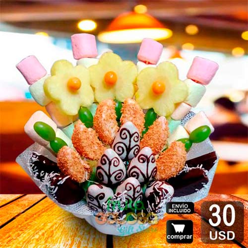 arreglo frutal Equilibre para desear un grandioso dìa