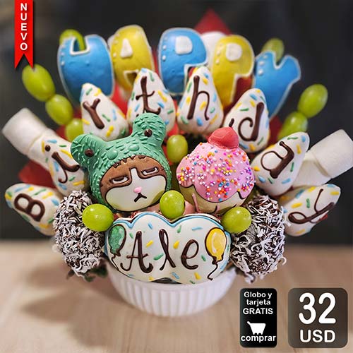 arreglo frutal grumpycat