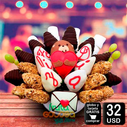 arreglo frutal Happy Day para desear un grandioso dìa