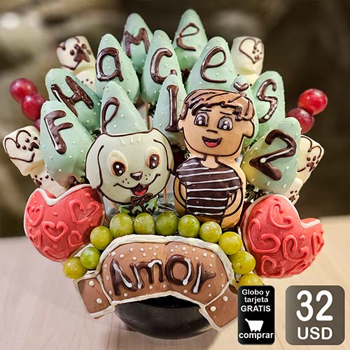 arreglo frutal lucky