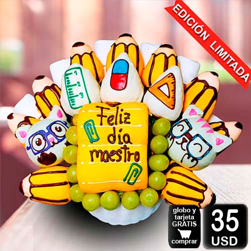 arreglo frutal dia del maestro