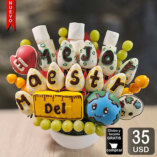 arreglo frutal dia del maestro