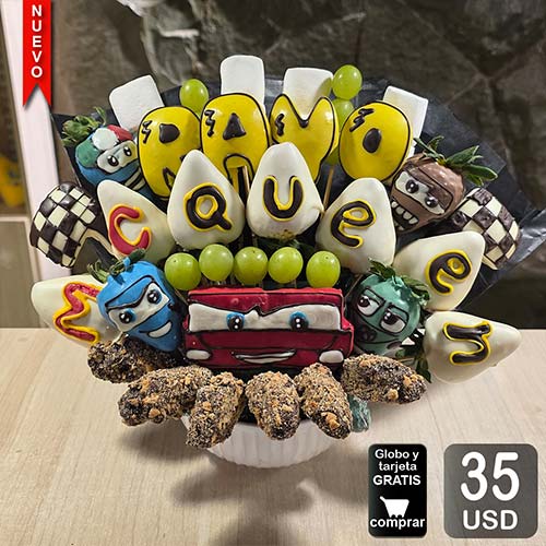 arreglo frutal mcqueen