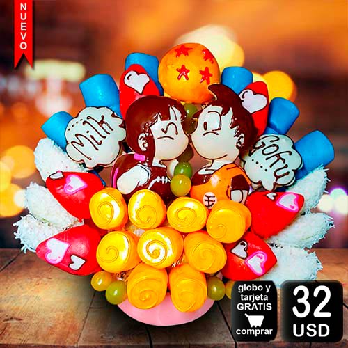 arreglo frutal Milk y Goku 2019