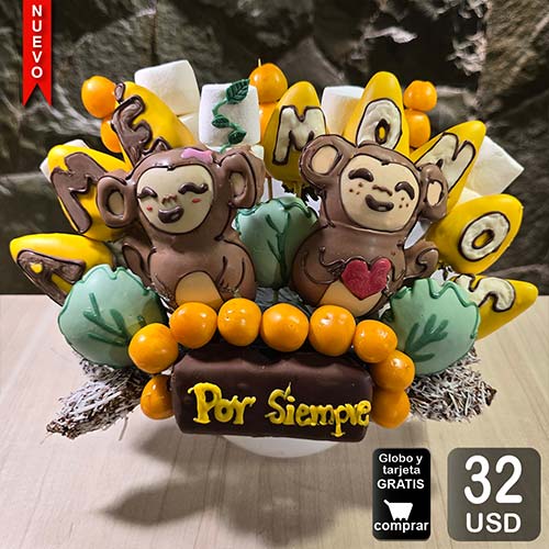 arreglo frutal monos