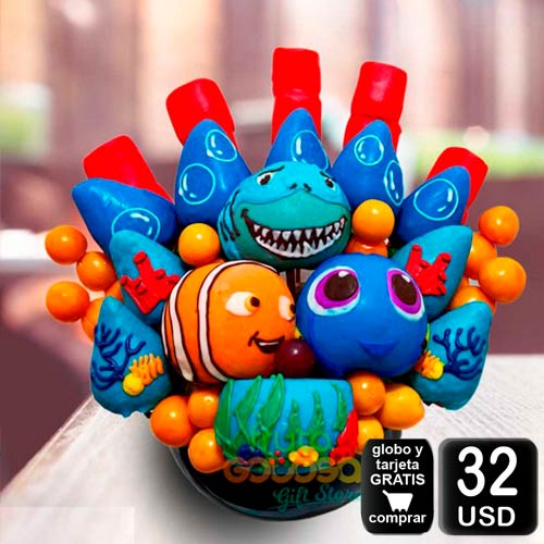 arreglo frutal Nemo personalizado para cualquier ocasion