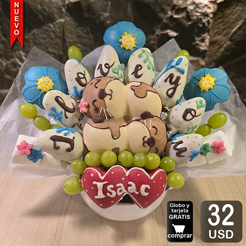 arreglo frutal nutrias