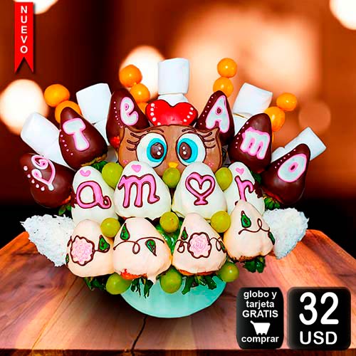 arreglo frutal owl para demostrar cuanto amas