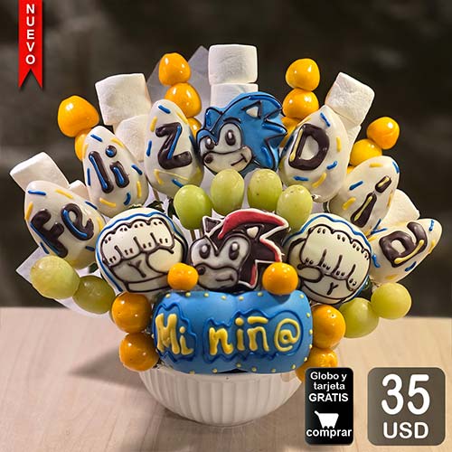 arreglo frutal sonic tres