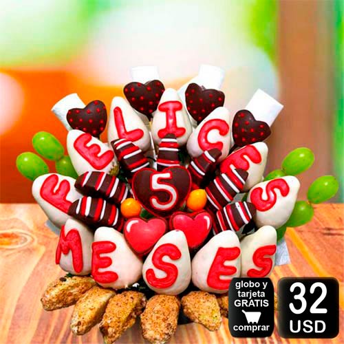 arreglo frutal together para aniversarios novios o matrimonio